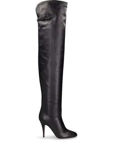 Mm V Logo Signature Leather Boots - VALENTINO GARAVANI - Modalova