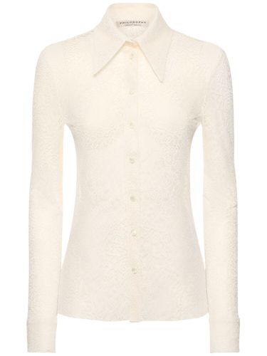 Buttoned Lace Blouse - PHILOSOPHY DI LORENZO SERAFINI - Modalova