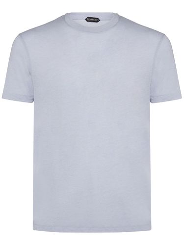 Cotton Blend Crewneck T-shirt - TOM FORD - Modalova