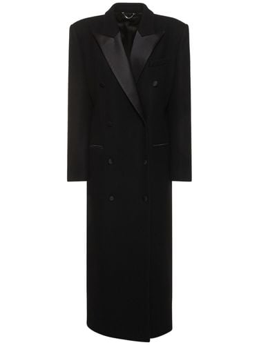 Wool Gabardine Double Breasted Long Coat - MAGDA BUTRYM - Modalova