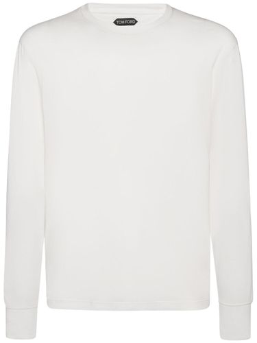 Lyocell & Cotton Crewneck T-shirt - TOM FORD - Modalova