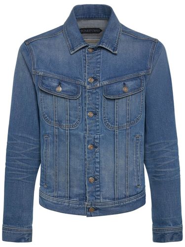 Broken Denim Twill Jacket - TOM FORD - Modalova