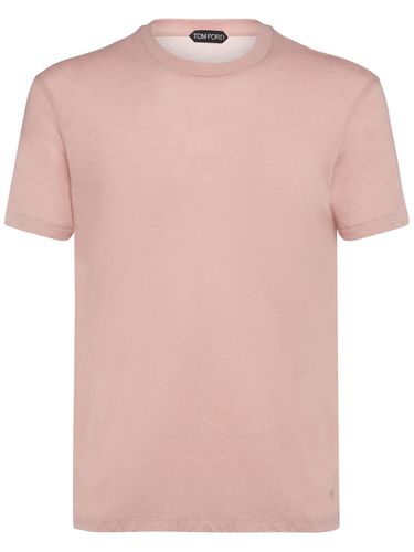 Cotton Blend Crewneck T-shirt - TOM FORD - Modalova