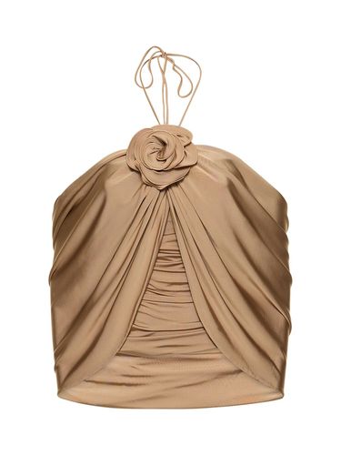 Draped Jersey Halter Top - MAGDA BUTRYM - Modalova