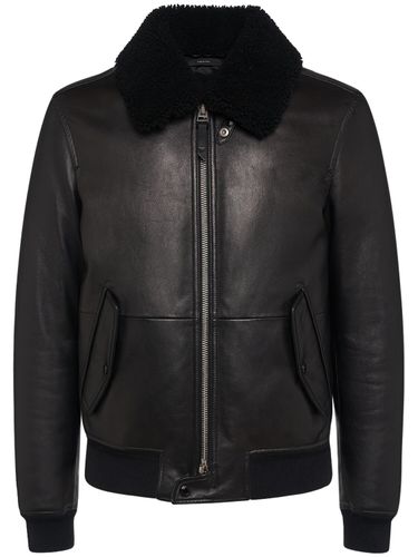 Grained Leather Down Bomber Jacket - TOM FORD - Modalova