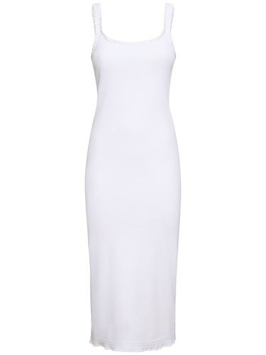 Ribbed Cotton Jersey Logo Midi Dress - CHLOÉ - Modalova