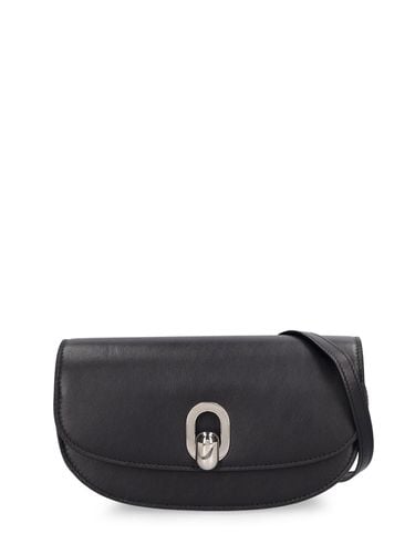 The Tondo Crescent Leather Shoulder Bag - SAVETTE - Modalova