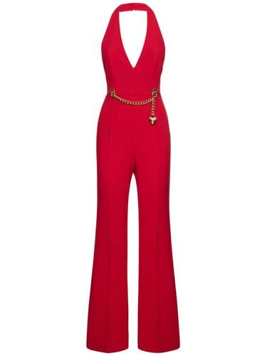 Jumpsuit Halter De Satén De Viscosa - MOSCHINO - Modalova