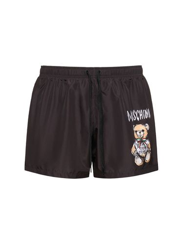 Teddy Print Nylon Swim Shorts - MOSCHINO - Modalova