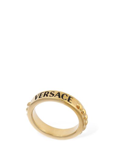 Metal Logo Ring - VERSACE - Modalova