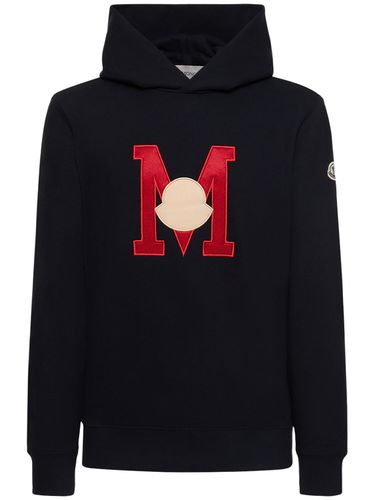 Sudadera De Algodón Con Logo Y Capucha - MONCLER - Modalova