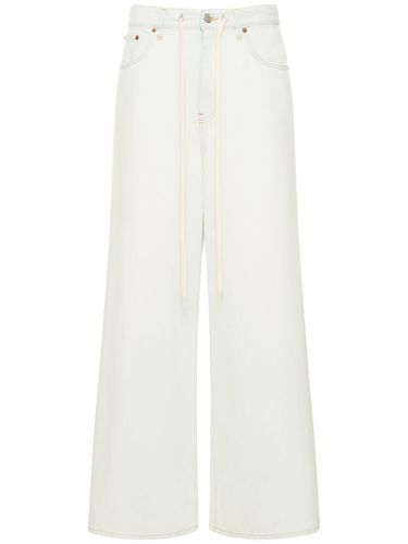 High Rise Wide Cotton Denim Jeans - MM6 MAISON MARGIELA - Modalova