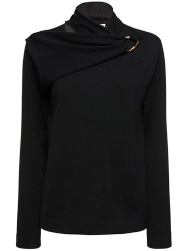 Wool Knit Long Sleeve Top W/ Ring Detail - JIL SANDER - Modalova