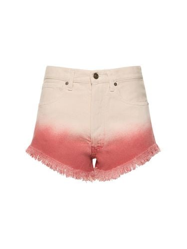 Bright Hues Frayed Denim Shorts - ALANUI - Modalova