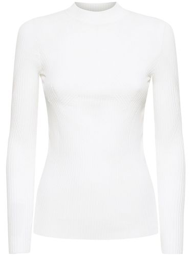 Ribbed Stretch Viscose Sweater - ALBERTA FERRETTI - Modalova