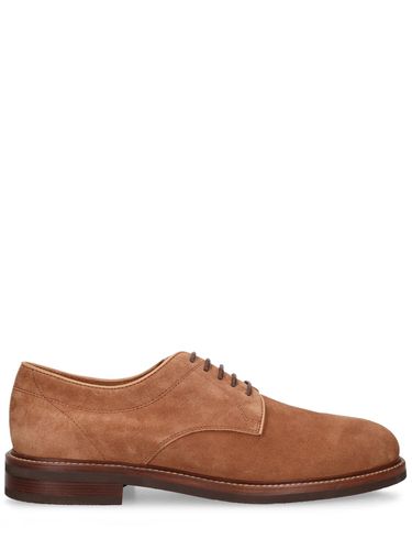 Leather Derby Lace-up Shoes - BRUNELLO CUCINELLI - Modalova