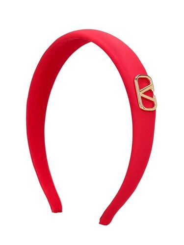 V Logo Silk Headband - VALENTINO GARAVANI - Modalova