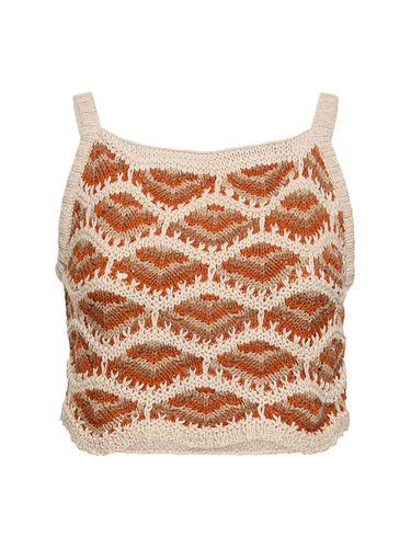 Hawa Mahal Cotton & Linen Crop Top - ALANUI - Modalova