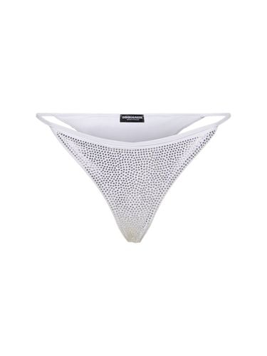 Slip Bikini In Lycra Con Decorazioni - DSQUARED2 - Modalova