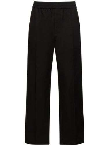 V Stretch Cotton Blend Drawstring Pants - VALENTINO - Modalova