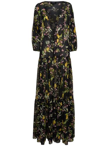 Printed Cotton Long Caftan Dress - GIAMBATTISTA VALLI - Modalova