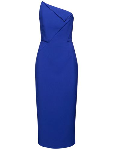 Strapless Asymmetric Crepe Midi Dress - ROLAND MOURET - Modalova