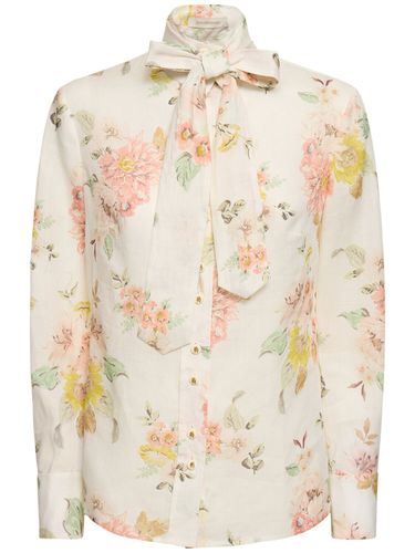 Printed Ramie Shirt - ZIMMERMANN - Modalova