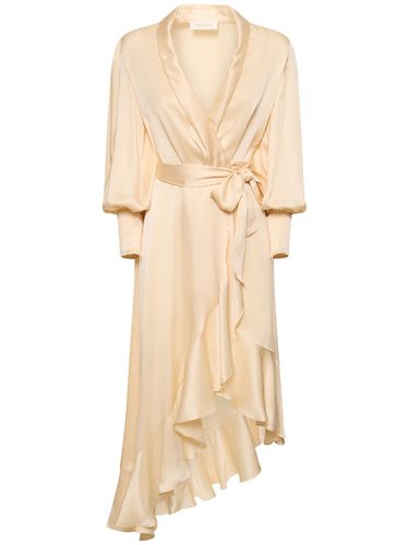 Silk Midi Wrap Dress - ZIMMERMANN - Modalova