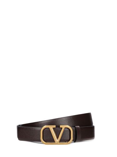 Mm Logo Leather Belt - VALENTINO GARAVANI - Modalova