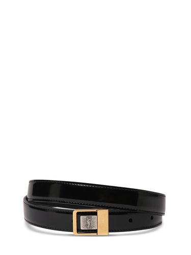 Cm Boucle La 66 Brushed Leather Belt - SAINT LAURENT - Modalova