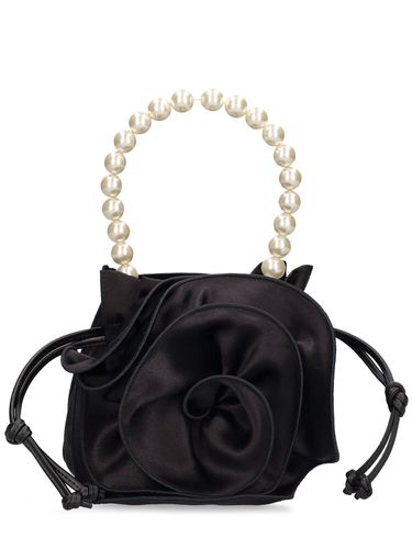 Magda Satin & Leather Top Handle Bag - MAGDA BUTRYM - Modalova