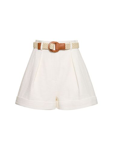 August Cuffed Cotton Shorts - ZIMMERMANN - Modalova