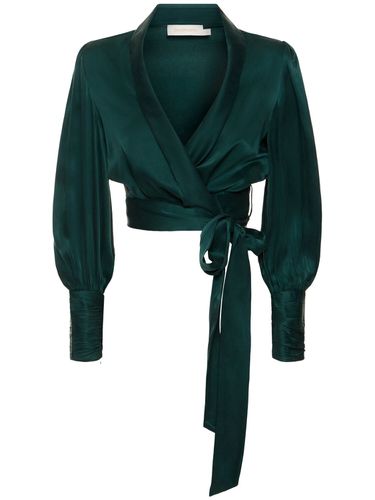 Silk Satin Wrap Top - ZIMMERMANN - Modalova