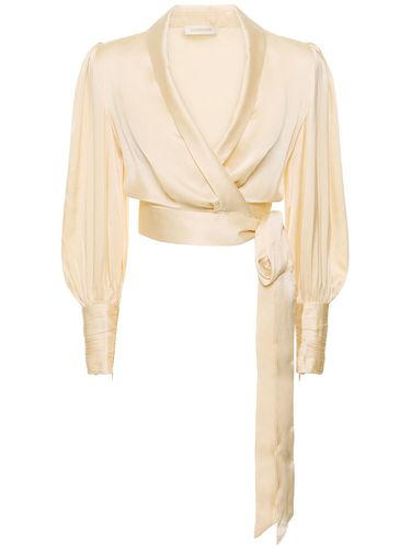 Silk Satin Wrap Top - ZIMMERMANN - Modalova