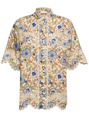 Camisa De Algodón Bordada - ZIMMERMANN - Modalova