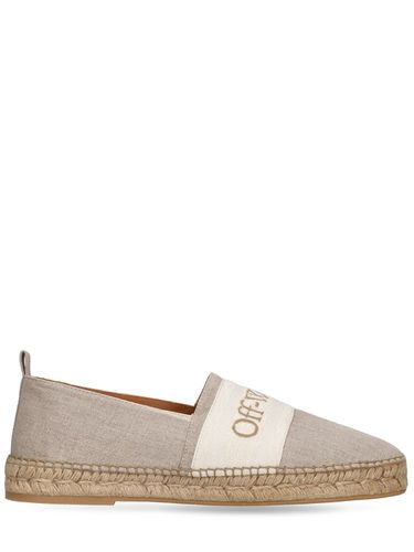 Bookish Linen & Cotton Espadrilles - OFF-WHITE - Modalova