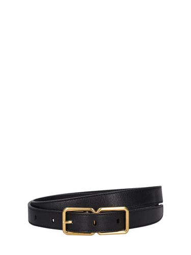 Boucle Double Cadre Leather Belt - SAINT LAURENT - Modalova