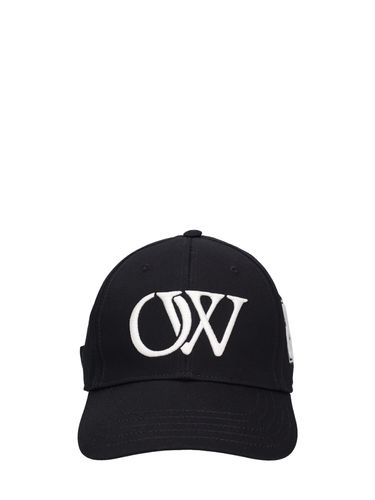 Multi Logo Cotton Baseball Cap - OFF-WHITE - Modalova