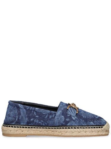 Denim Espadrilles - VERSACE - Modalova