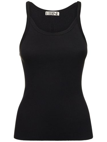 Ribbed Cotton Tank Top - ÉTERNE - Modalova