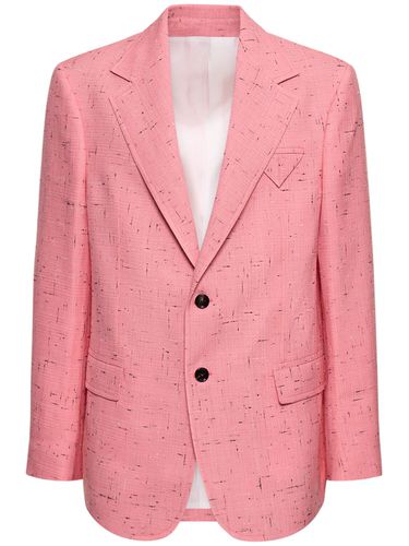 Textured Crisscross Silk Blend Jacket - BOTTEGA VENETA - Modalova