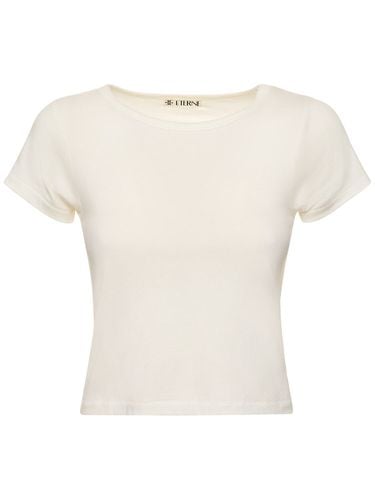 Short Sleeve Stretch Cotton T-shirt - ÉTERNE - Modalova