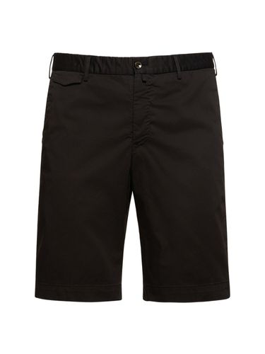 Stretch Cotton Bermuda Shorts - PT TORINO - Modalova