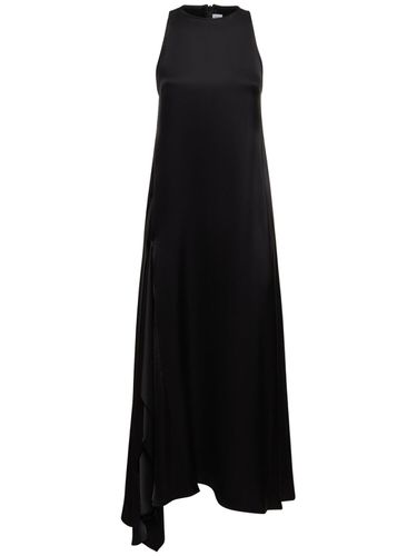 Sleeveless Draped Satin Midi Dress - JW ANDERSON - Modalova