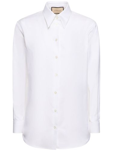 Oxford Cotton Shirt - GUCCI - Modalova