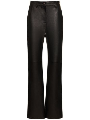 Leather High Rise Straight Pants - MAGDA BUTRYM - Modalova