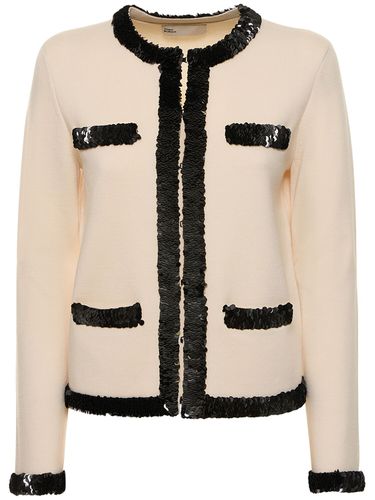 Embellished Kendra Wool Jacket - TORY BURCH - Modalova