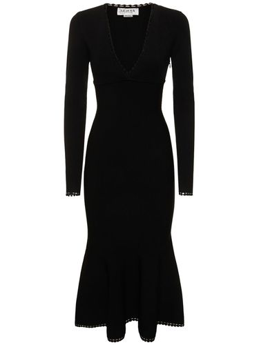 V-neck Viscose Blend Midi Dress - VICTORIA BECKHAM - Modalova