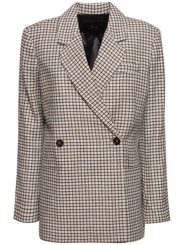 Kaia Checked Wool Blend Blazer - ANINE BING - Modalova