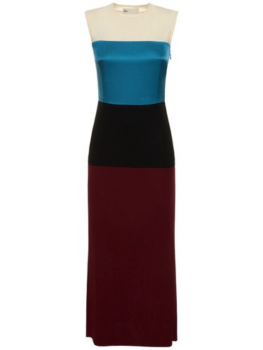 Colorblock Wool Midi Dress - TORY BURCH - Modalova